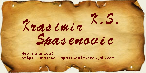 Krasimir Spasenović vizit kartica